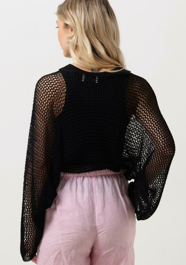 RESORT FINEST zwarte resort finest trui crochet sweater