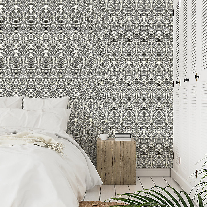 Papier peint Vinyle Intissé GoodHome Kunz gris