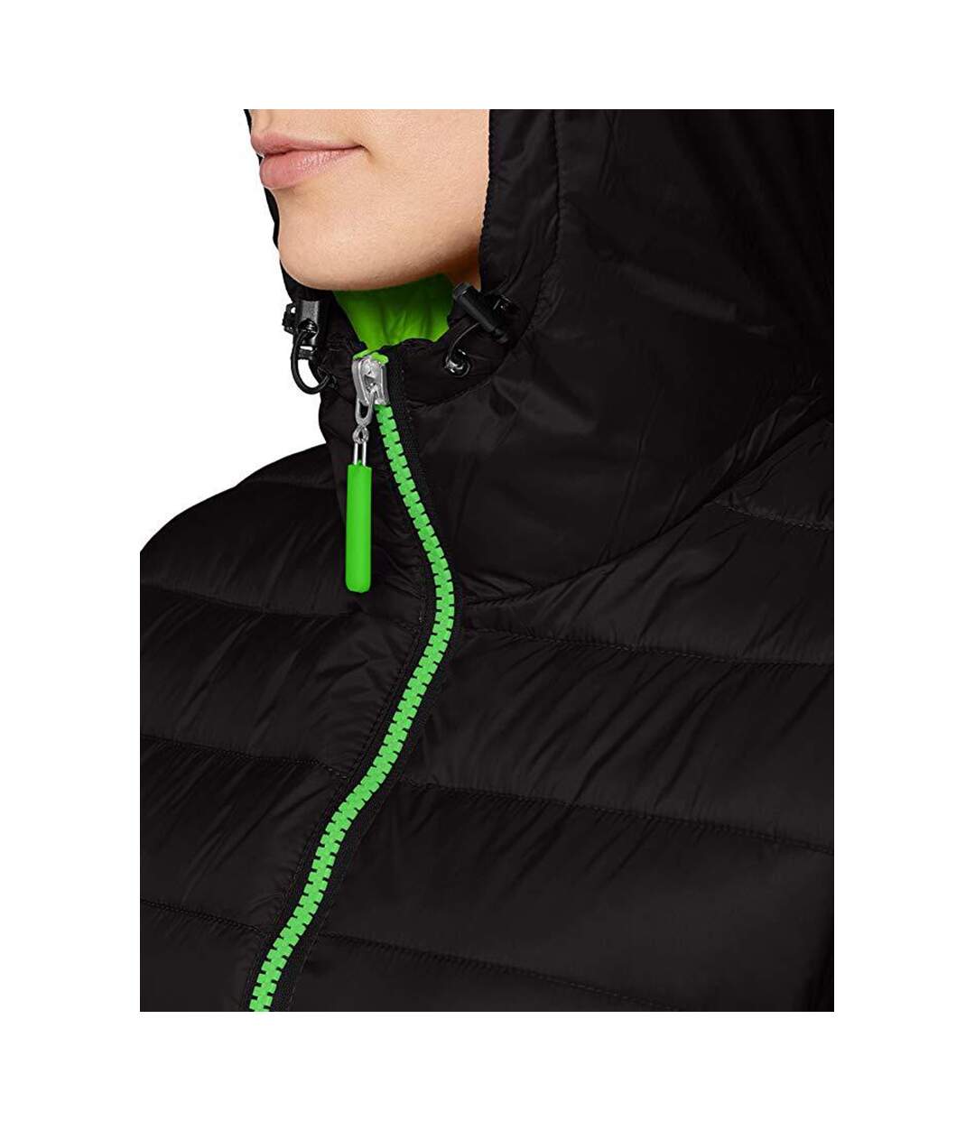 Result Urban Snowbird - Veste rembourrée à capuche - Femme (Noir/Vert citron) - UTBC3254