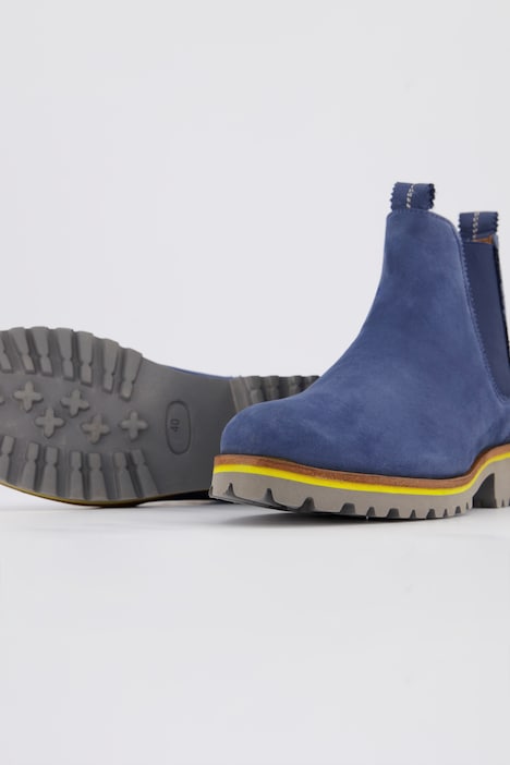 Leder-Chelseaboots, Elastikeinsatz, Streifensohle