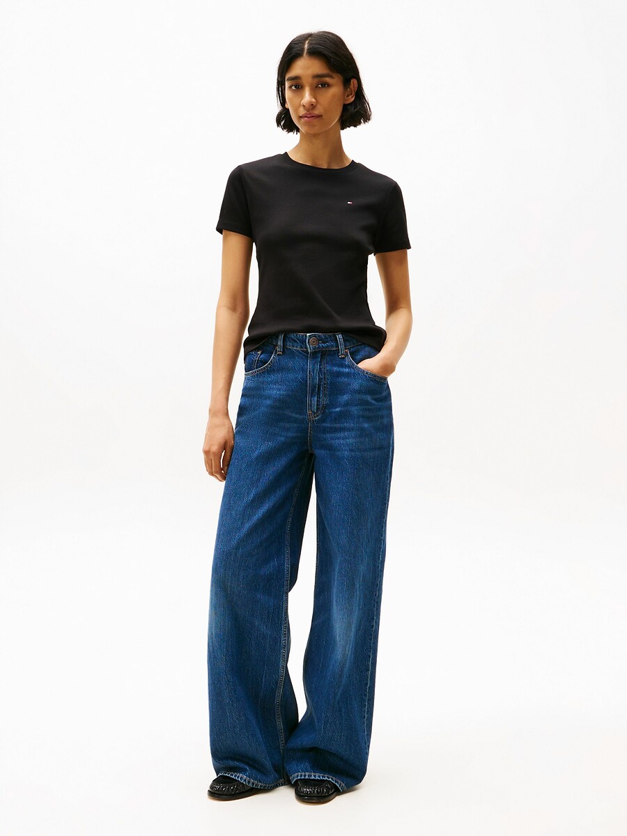 TOMMY HILFIGER<br>Camiseta de manga curta e gola redonda