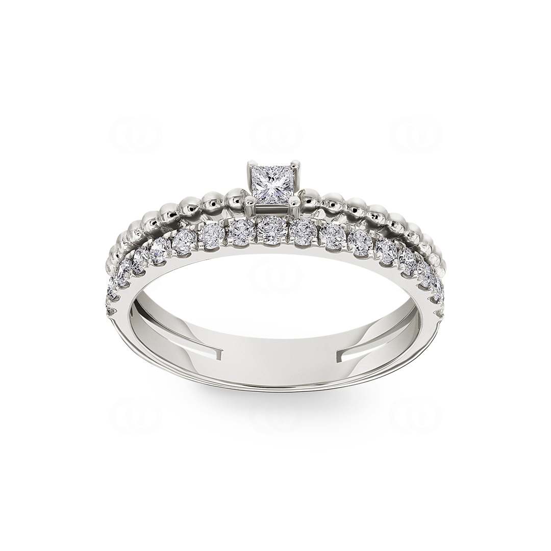 0.43 Karat Diamantring 750/18 K Weissgold