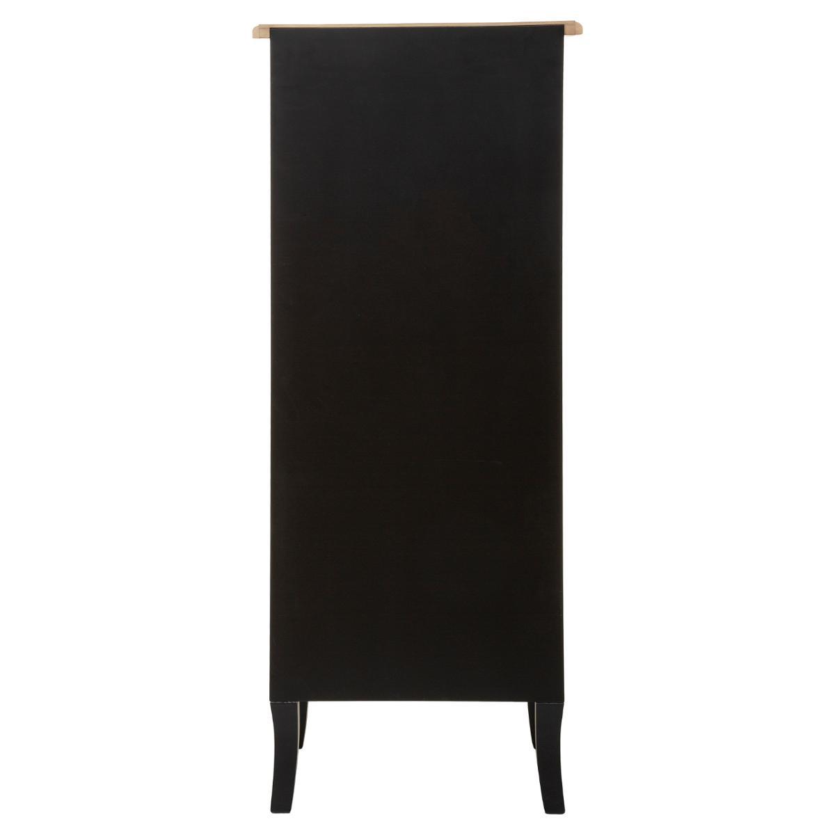 CHIFFONNIER 5 TIROIRS NOIR CHRYSA