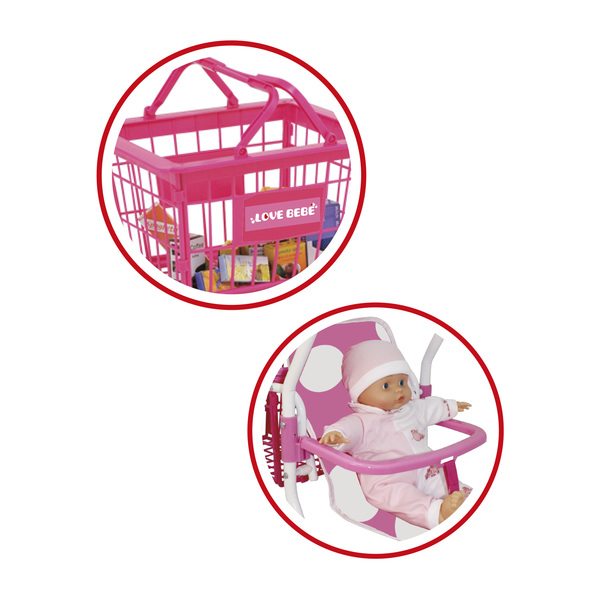 Chariot de course avec siège bébé