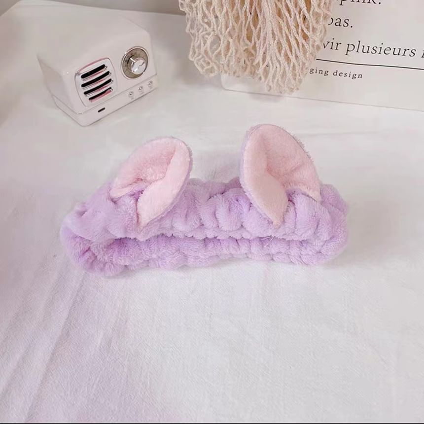Honeyfluff - Chenille Animal Ear Face Wash Hoofdband