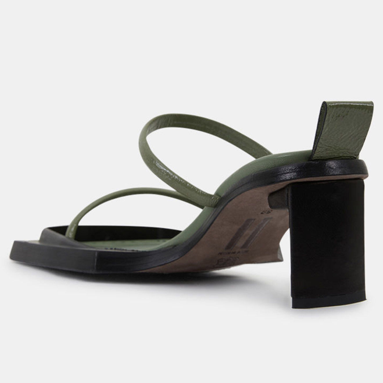 Miista Mules en Cuir verni vertes - Talon 6 cm