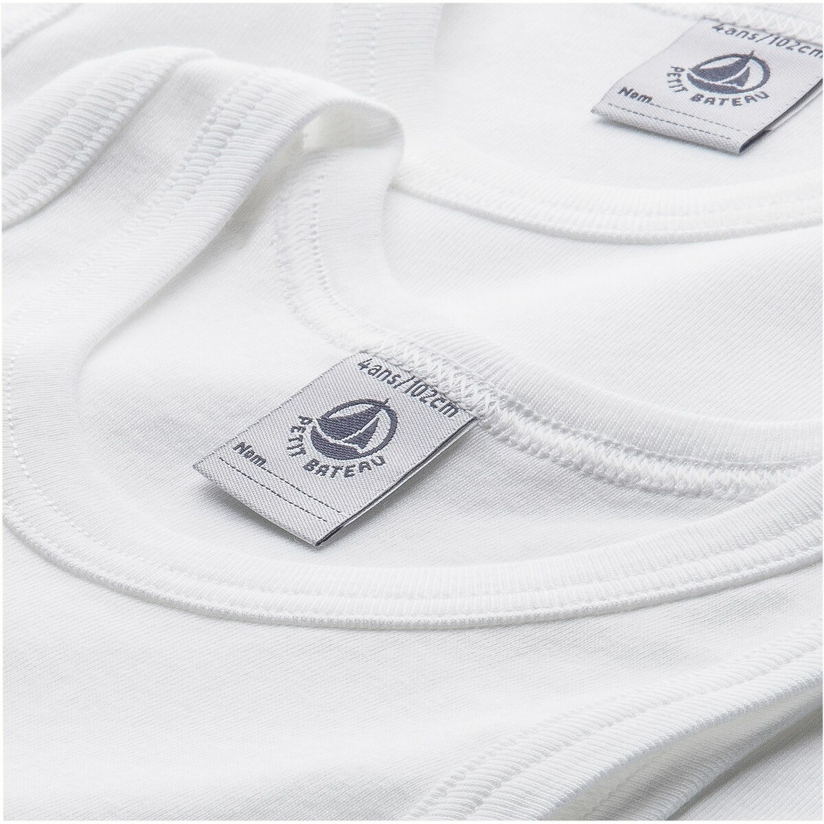 PETIT BATEAU<br>Conjunto de 2 camisetas de algodão