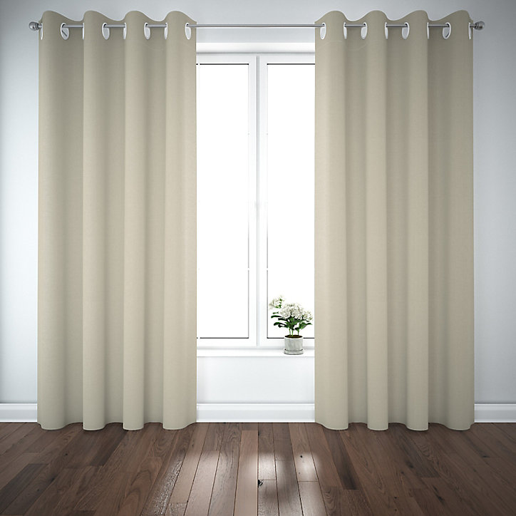 Rideau occultant Novan GoodHome naturel L.260 x l.140 cm