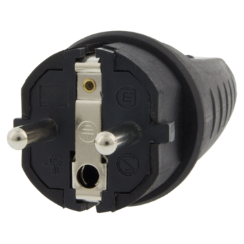 Stekker Rubber Geaard Spatwaterdicht Zwart