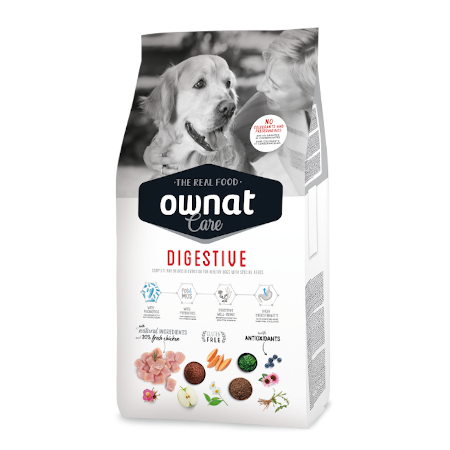 Alimento digestivo Ownat Care para cães