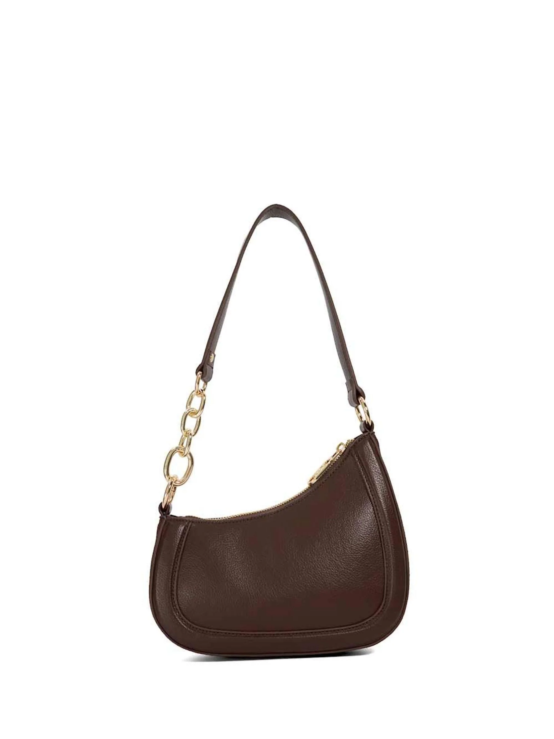 Bruin - Dune London Direction Small nette schoudertas met ronde hals