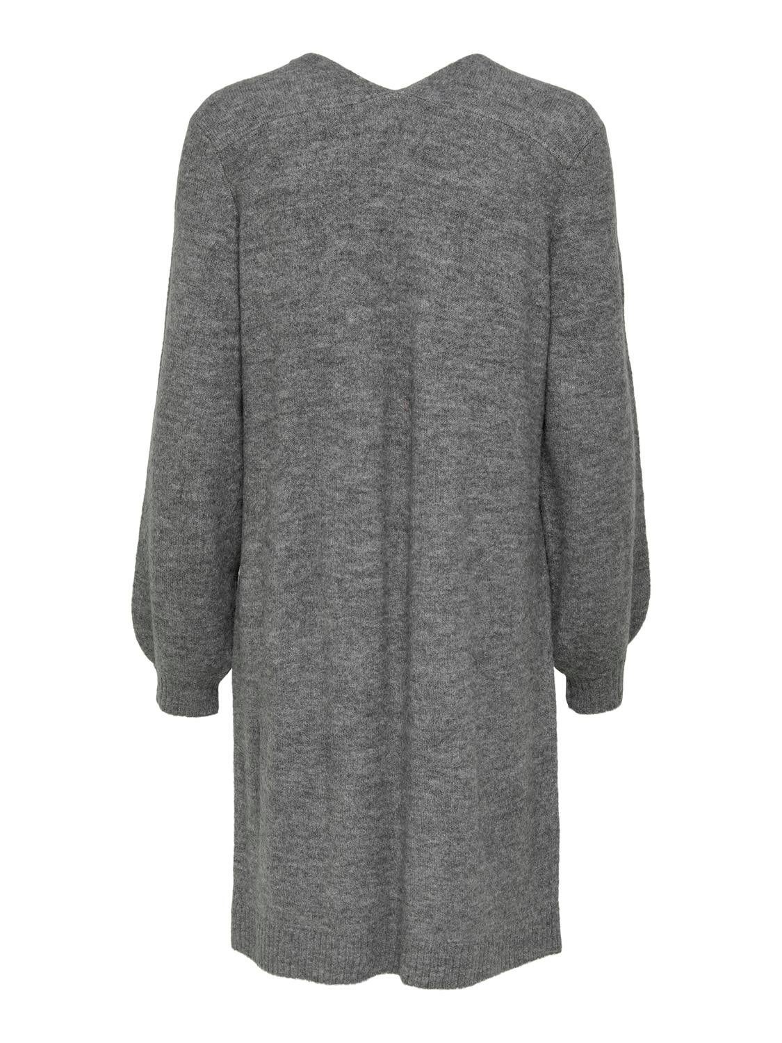 JDYELANORA Langes Kleid Dark Grey Melange