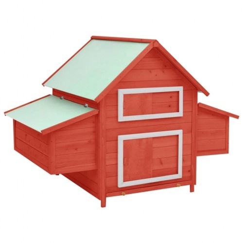 Galinheiro externo Vidaxl, vermelho