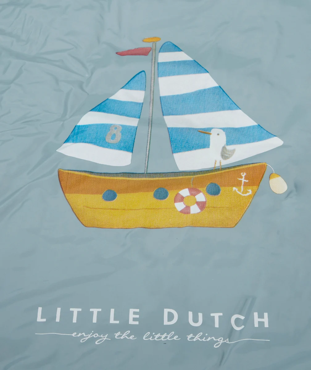 LITTLE DUTCHPISCINE GONFLABLE BLEUE AVEC BATEAUX 80X20CM