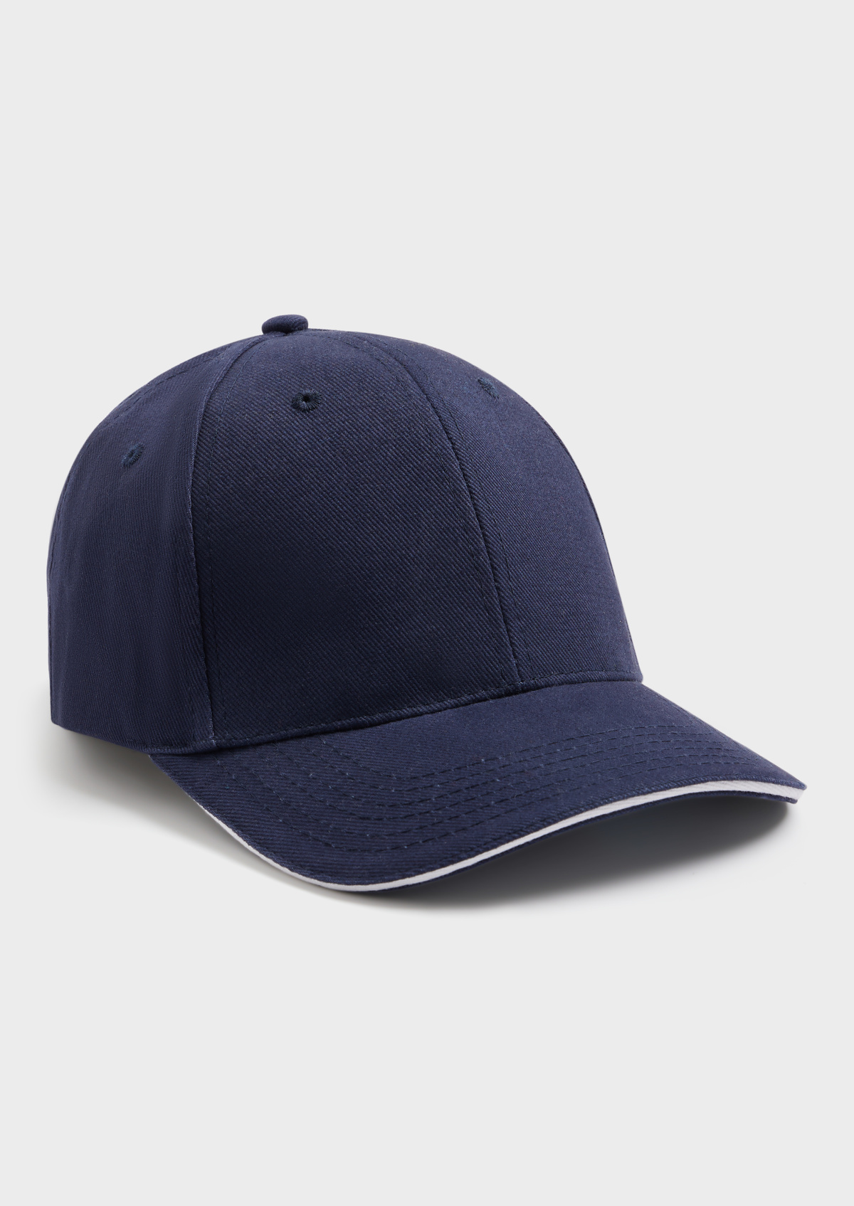Casquette en coton uni bleu marine