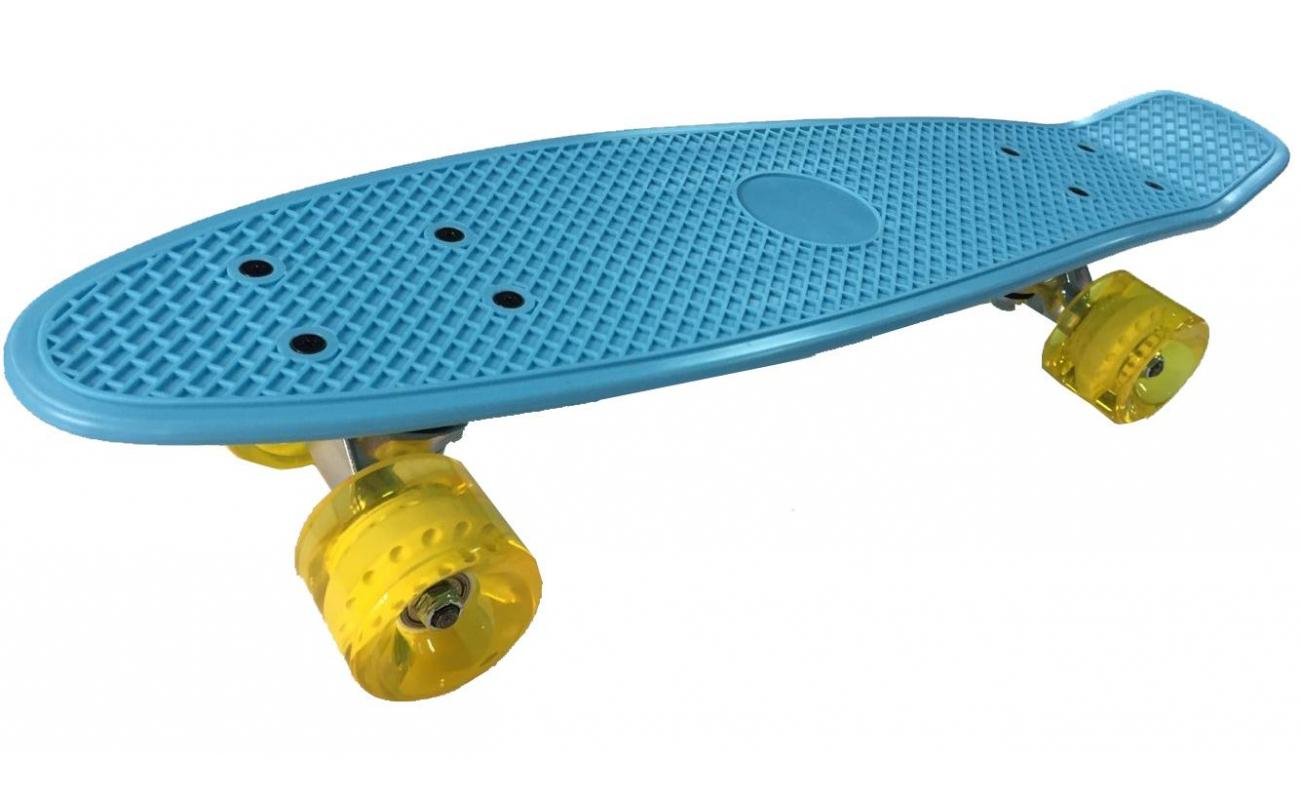 Single Kick plastic skateboard Blauw met abec5 lag