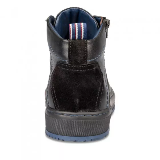 Baskets NOIR DENIM SIDE CUIR