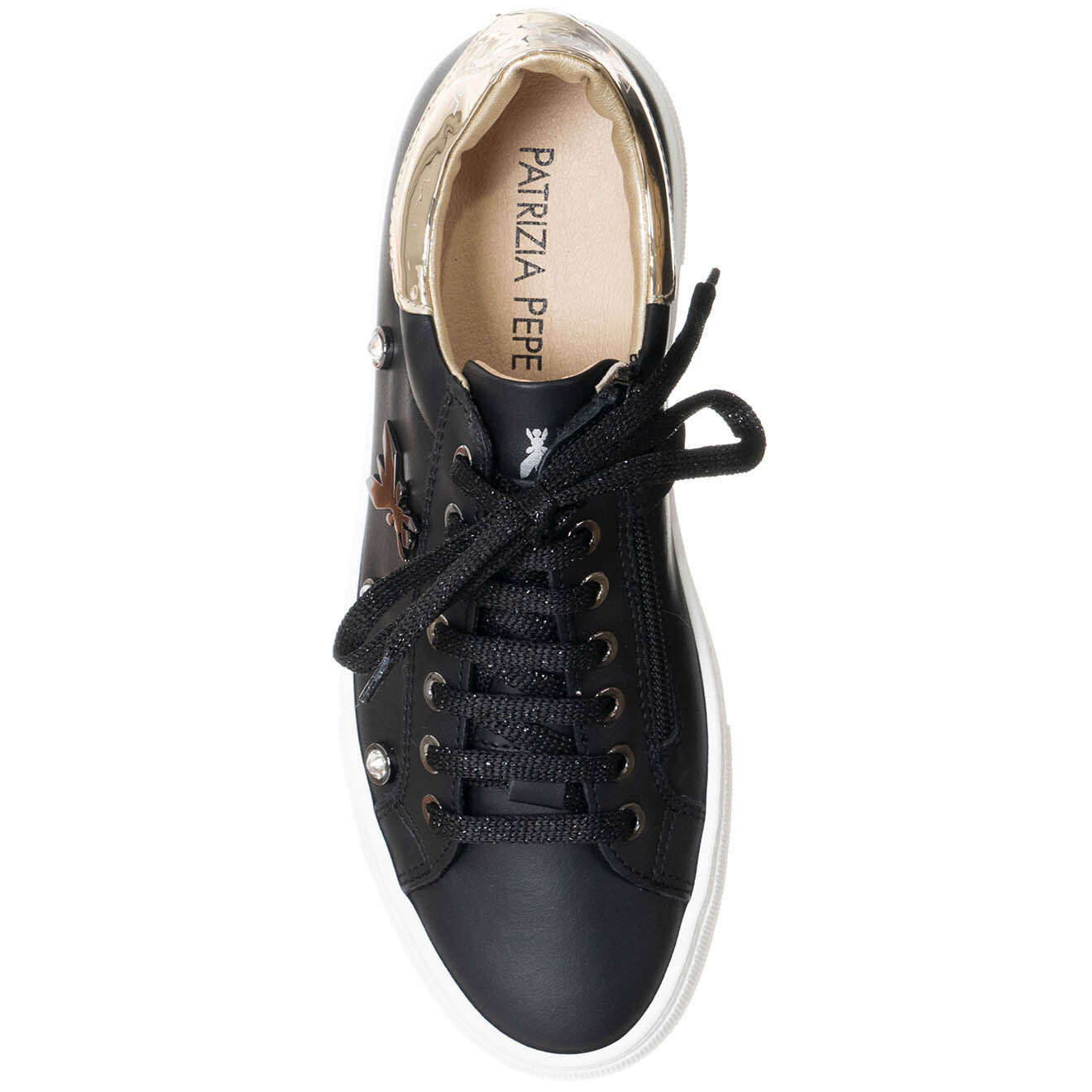 Patrizia Pepe Baskets en Cuir Serafina noires