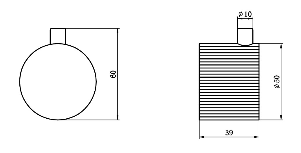 Saniclear Iron Stripes temperatuurknop voor inbouw thermostaatkranen (SK24847 en SK79846)