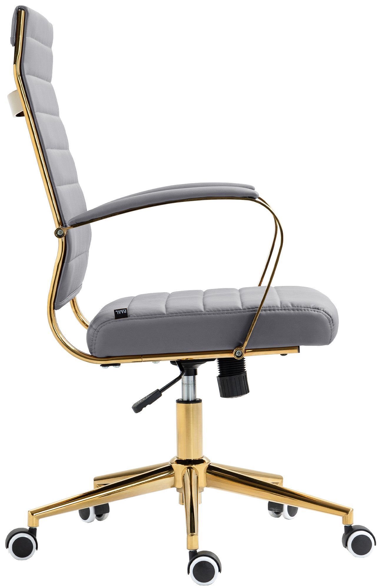 CLP Ergonomischer Bürostuhl Havanna Kunstleder I Höhenverstellbarer Schreibtischstuhl Mit Metall-Gestell In Gold-Optik I 360 Grad Drehbar