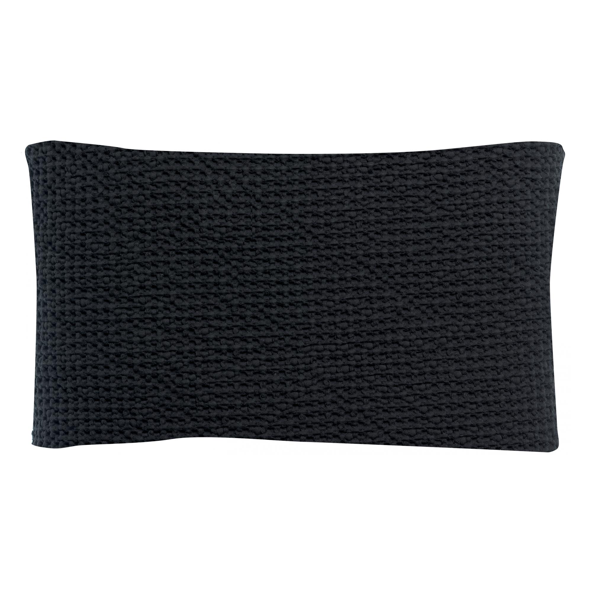Coussin stonewashed maia caviar 30 x 50 cm