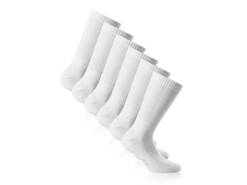 Rohner Socks Sportsocken Weiss 3er-Pack Laufsocken in Grösse 43 - 46