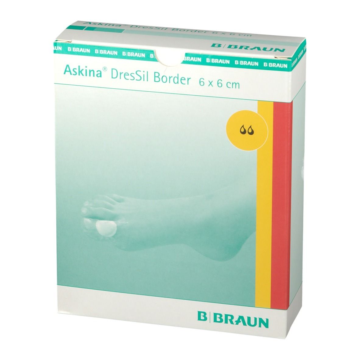 Askina® DresSil Border 6 x 6 cm