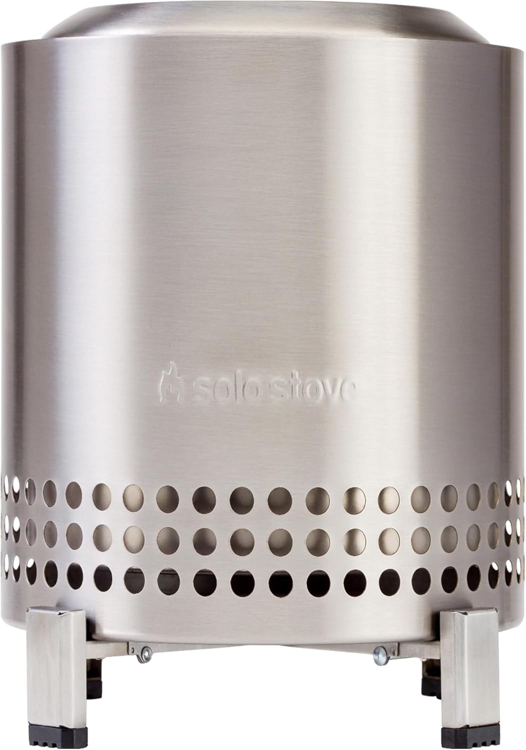 Solo Stove Mesa XL Tischfeuer Outdoor | Raucharmer Mini Tischkamin, Deko für Garten, Terrasse und Balkon, Für Pellets/Holz, Edelstahl, Inkl. Standfuß, Aufbewahrungsbeutel, 21,8 x 17,8cm, 1 kg, Silber