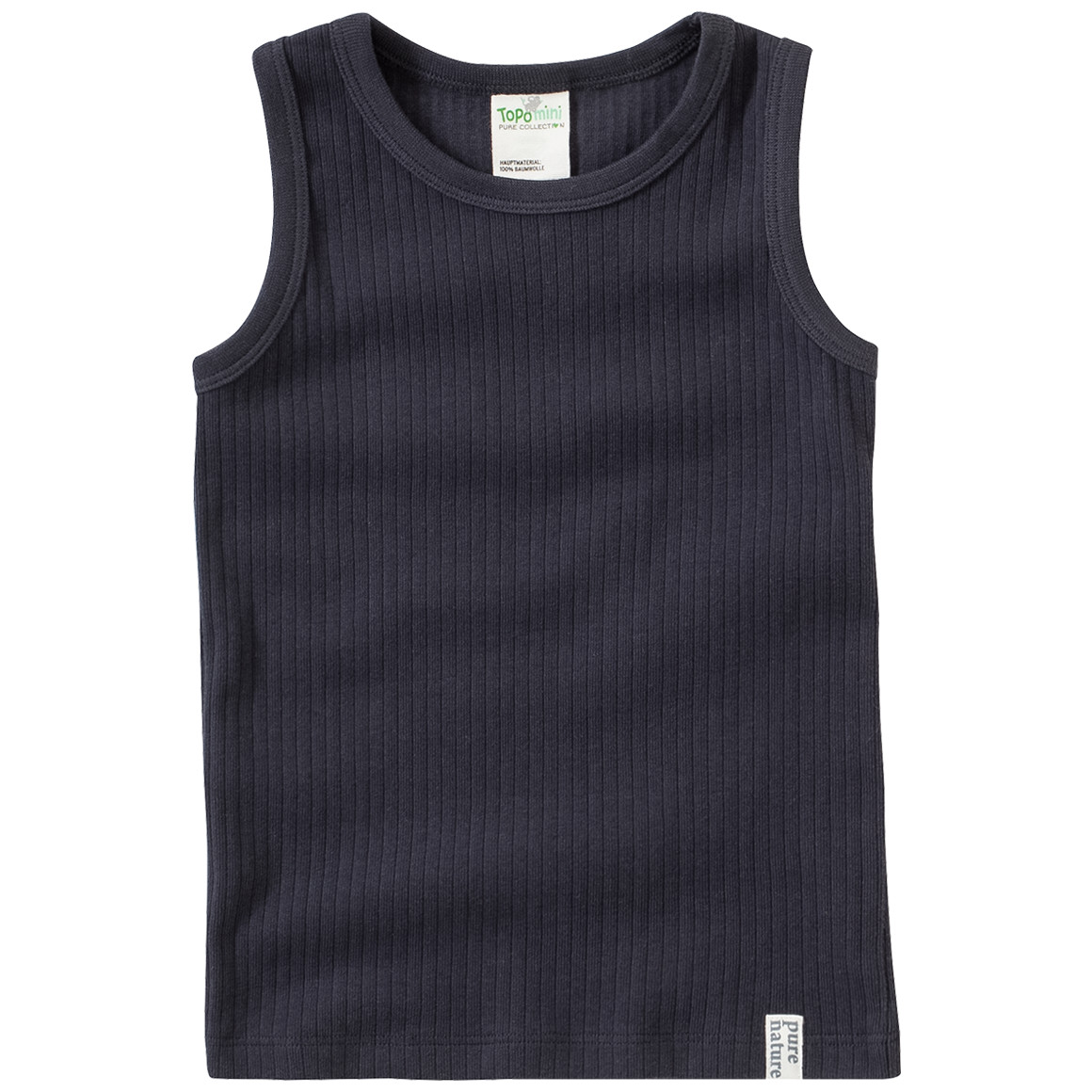 Topomini Pure Collection 2 Baby Unterhemden im Set dunkelblau / cremeweiss