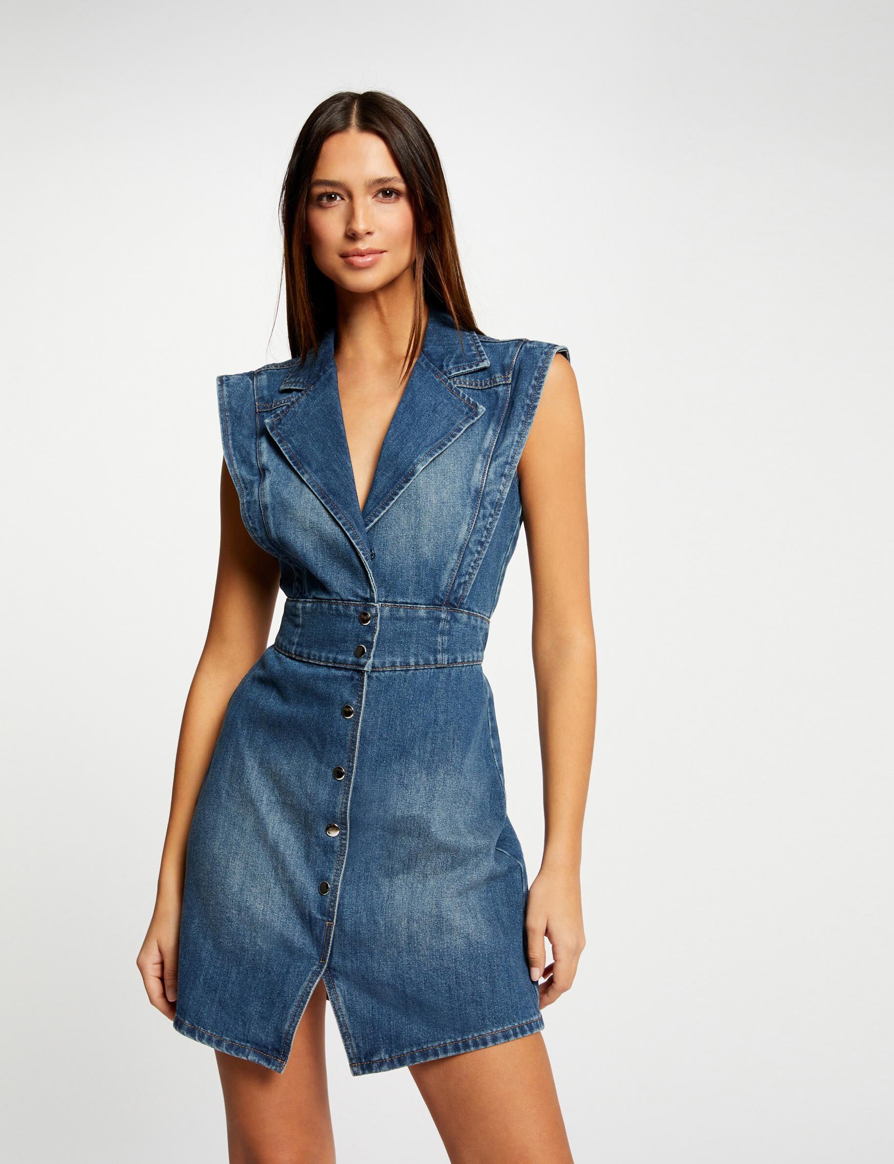 Robe sans manches ceintrée jean stone femme - jean_stone