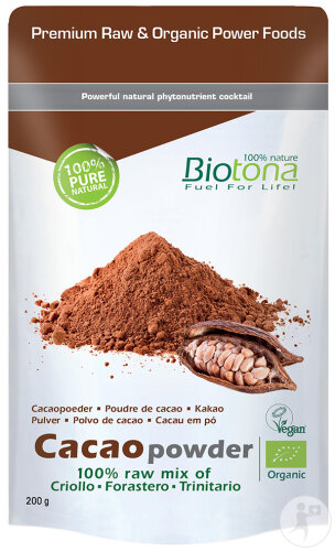 Biotona Cacao Powder Poudre Bio Sachet 200g