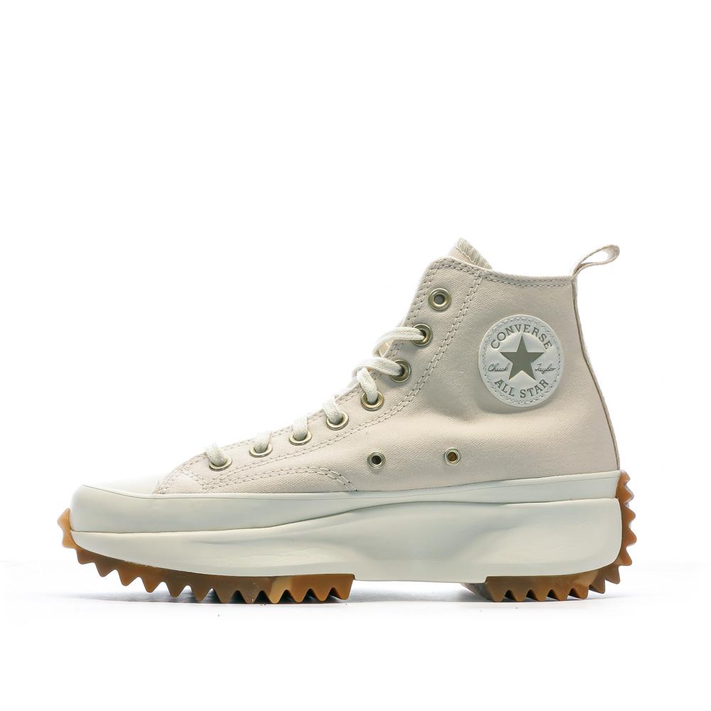 Converse Baskets Écru Femme Converse Run Star Hike Hi Natural