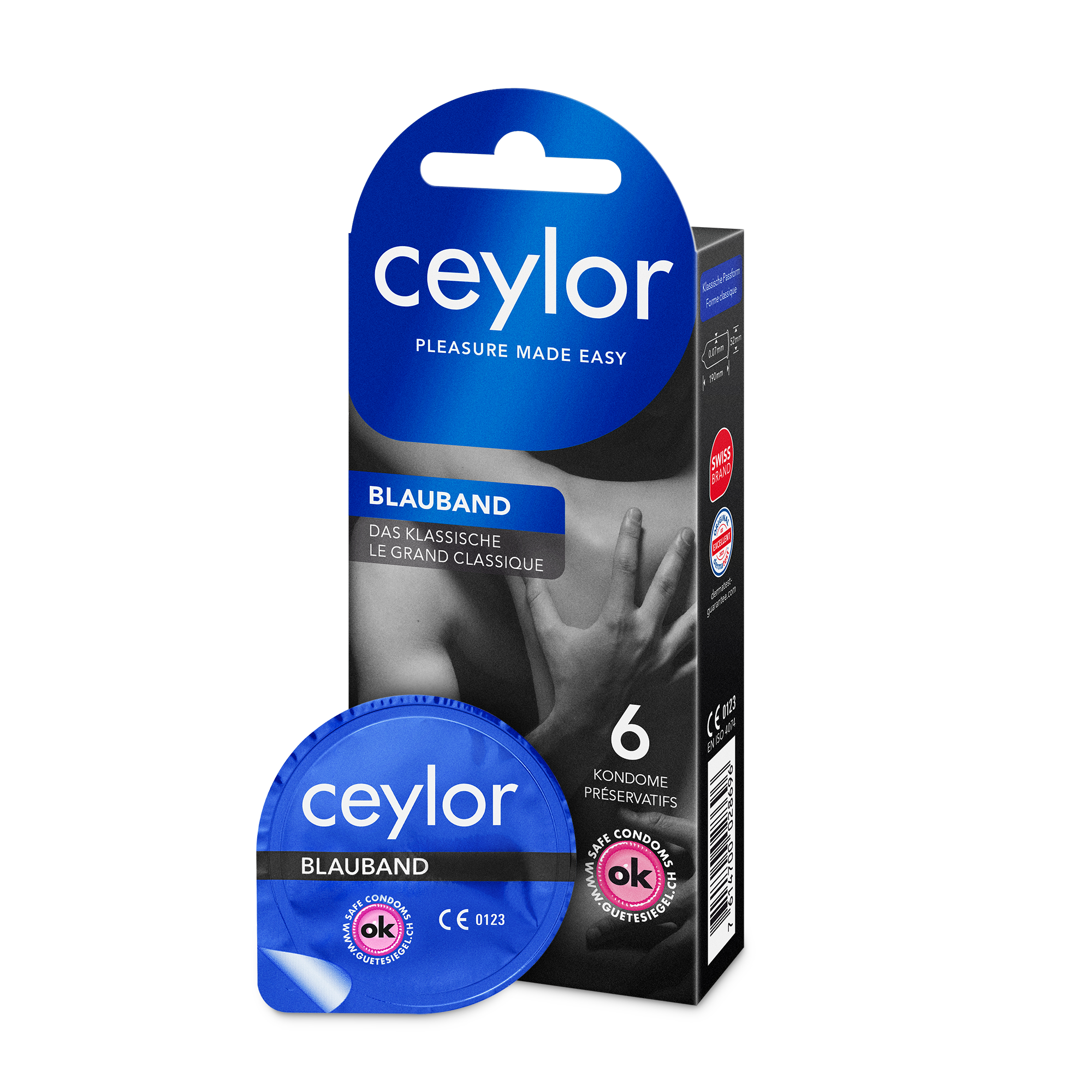 Ceylor Blauband Präservativ mit Reservoir 6 Stk