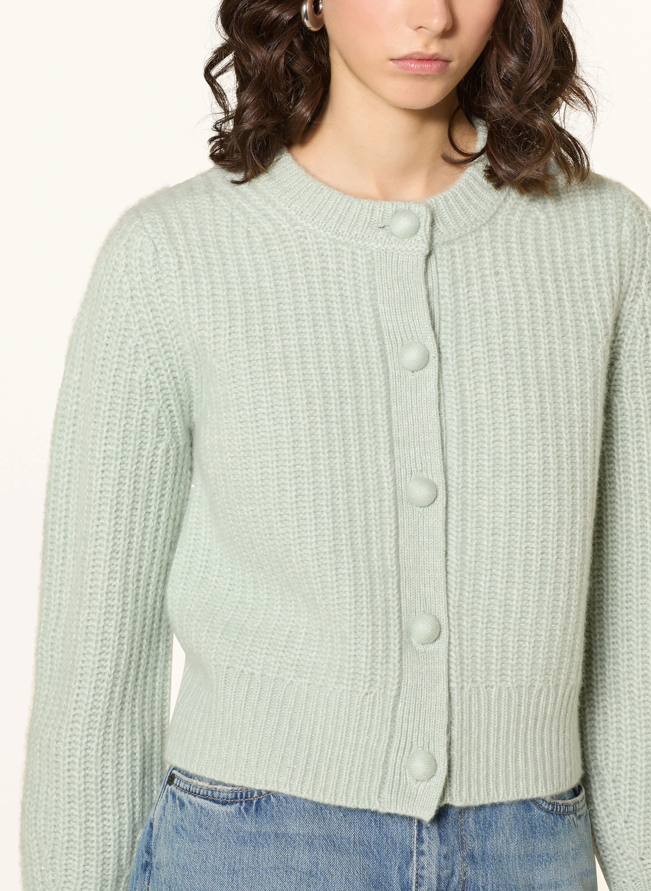 MRS & HUGS Cashmere-Strickjacke mit Pailletten