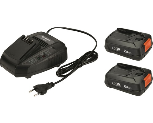 GARDENA Starter Kit accu en lader 2x18V /45 2,5 Ah