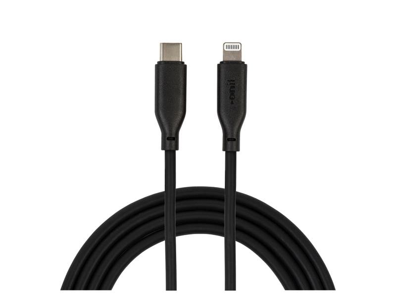 onit USB 2.0-Kabel Silikon MFi USB C - Lightning 1.5 m, Sch Verbindungskabel mit Silikonoberfläche für iPhone, iPad und iPod