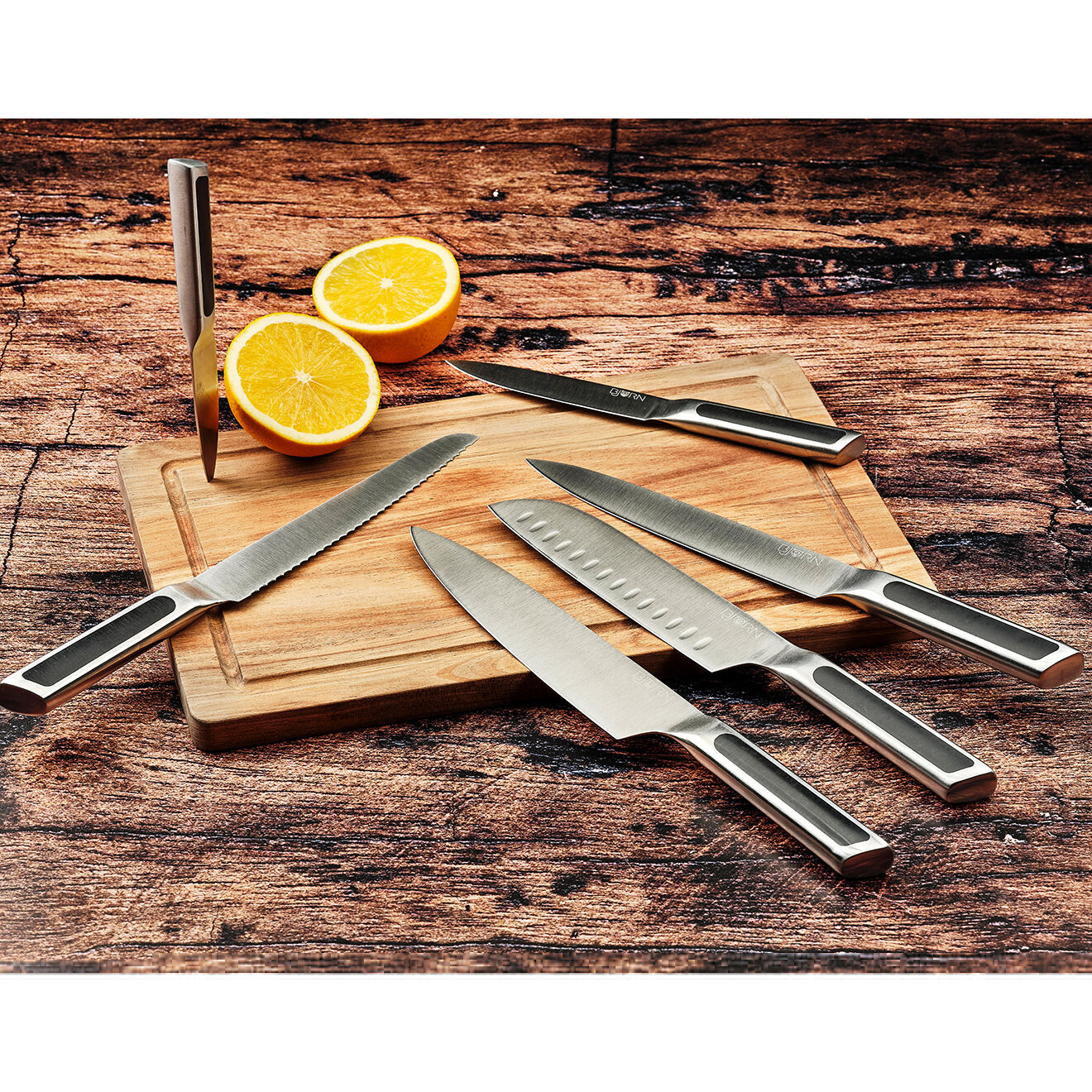Bjorn 6 Couteaux de cuisine Loki inox mat