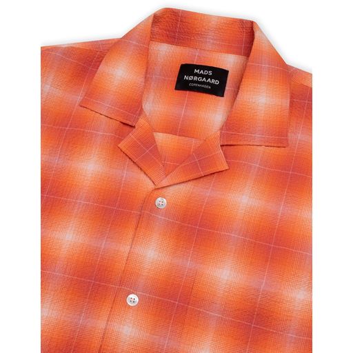 Mads Nørgaard Kenji Skjorte, Orange Check, XL
