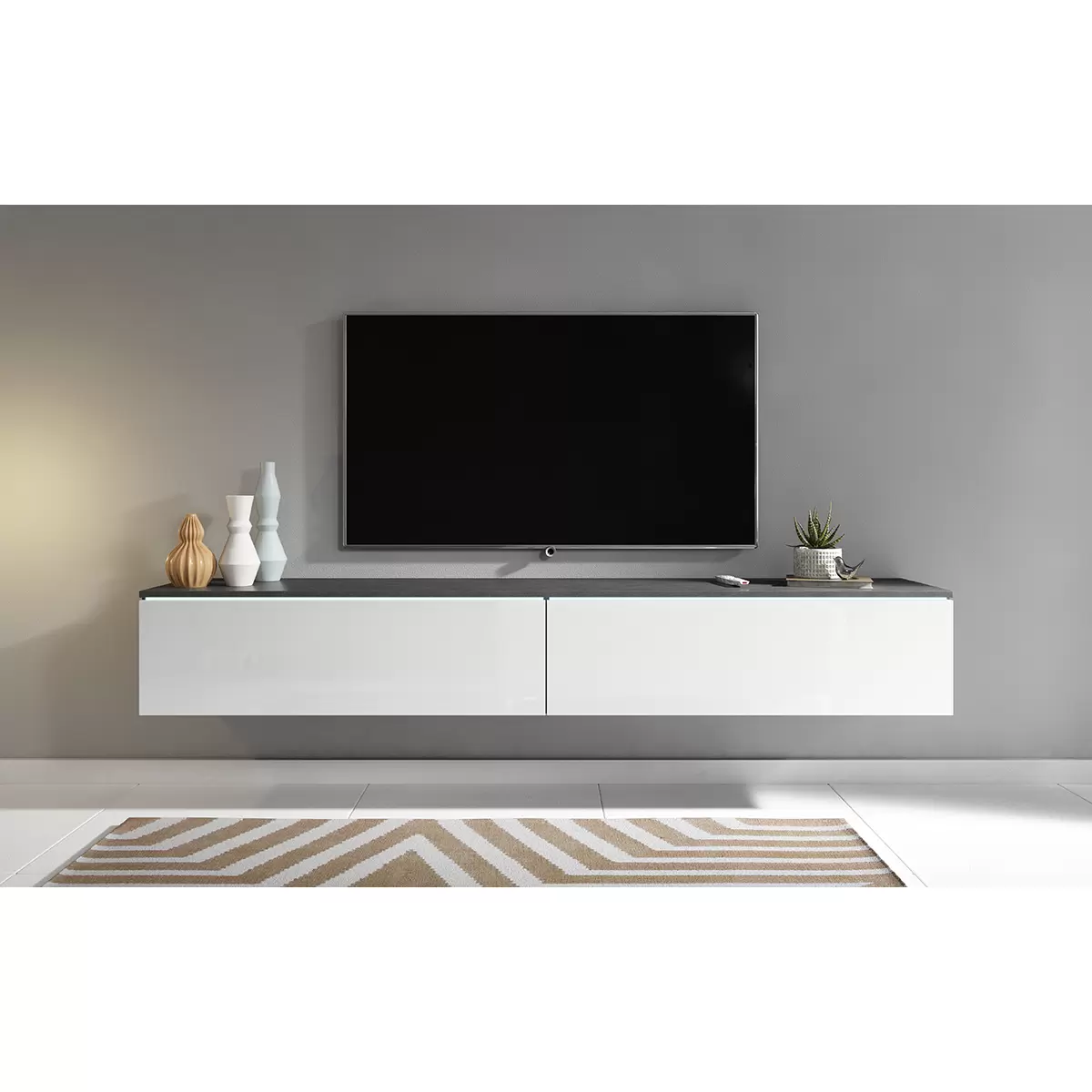 Lowboard Rijeka D180 anthrazit,weiss
