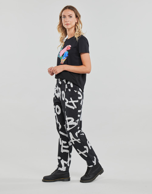 Desigual - PANT_BROCHA Negro / Blanco
