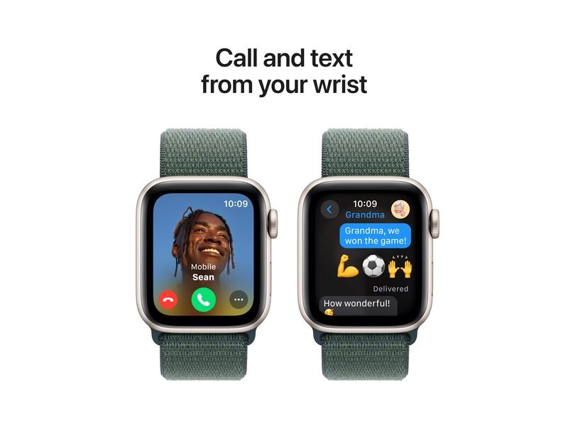Apple Watch SE 2024 40 mm GPS Lake Green Sport Loop Kann schön viel. Für ganz schön wenig.