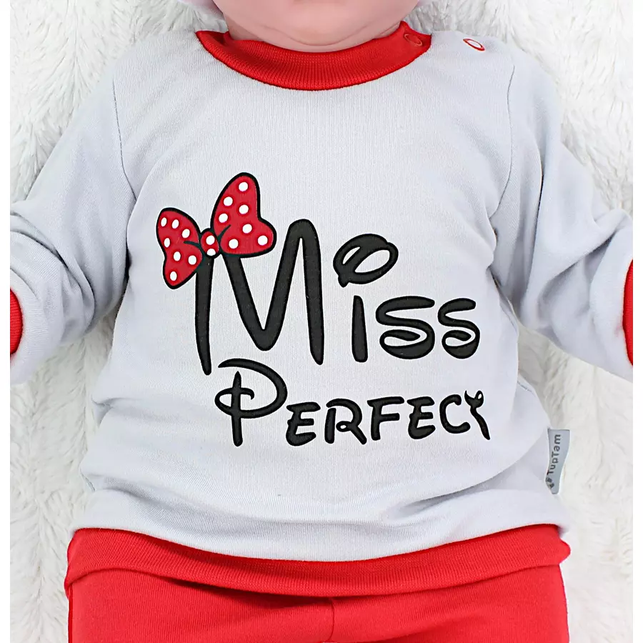 TupTam Baby Mädchen Langarmshirt Babyhose Outfit 2teilig graurot