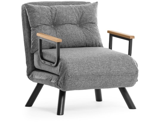 CONCEPT1 - Fauteuil convertible Sando Single gris clair 67 x 78 x h78