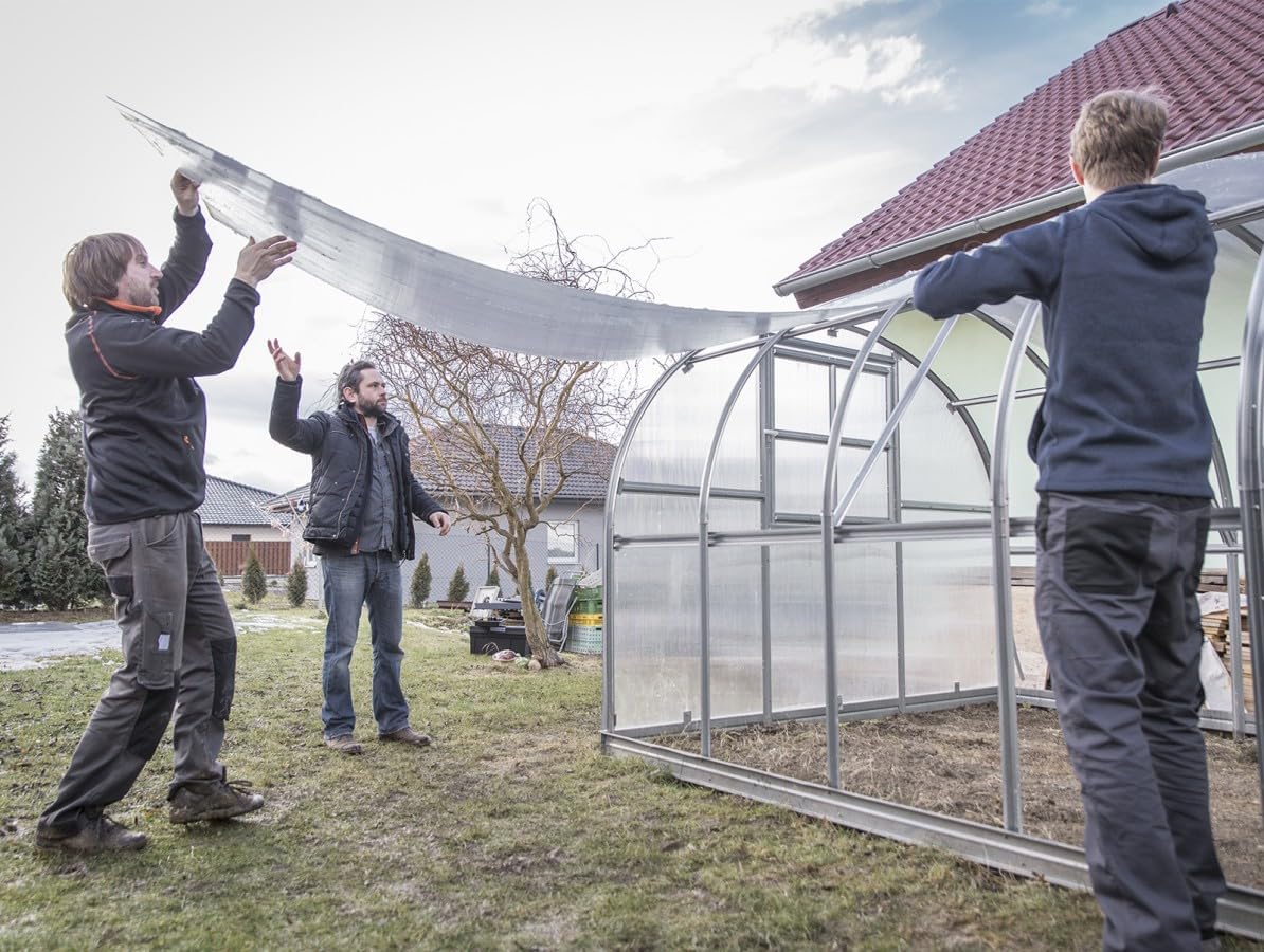 Gewächshaus KLASIKA 18 (3x6m) mit fundamenten und 6mm Polycarbonat