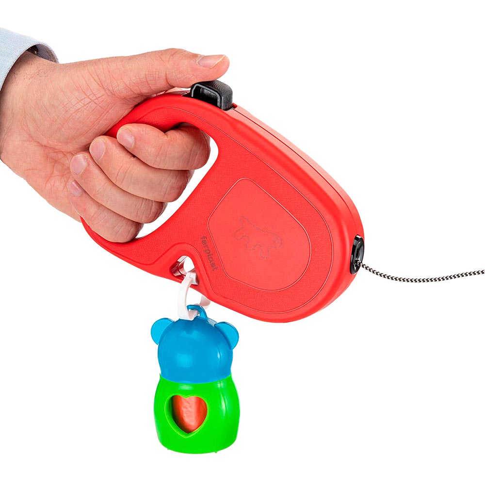 Laisse extensible pour grands chiens flippy one cord l , cordon rétractable 5 m, max 35 kg, rouge