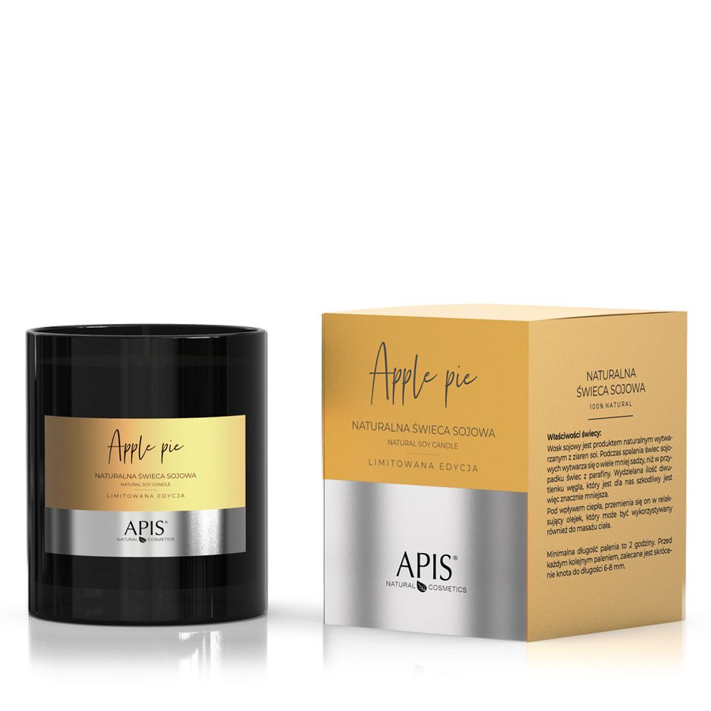 APIS APPLE PIE, Natürliche Apfelkuchen Duft- und Massagekerze