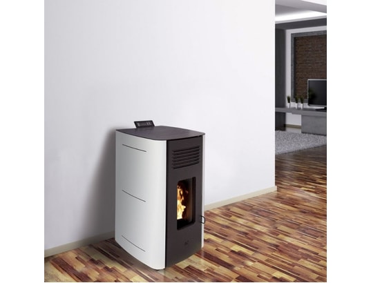 INTERSTOVES - Poêle à granulés Poêle à granules hydro elio 13kw etanche - blanc