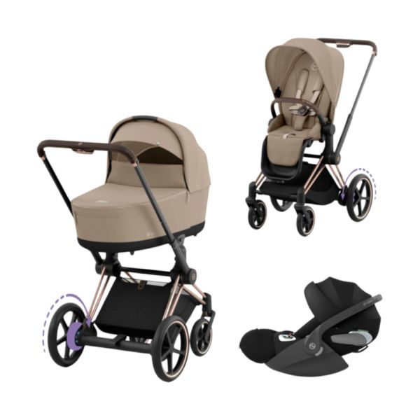 Cybex E-Priam 4 Kinderwagen Set 3-in-1 - Cozy Beige
