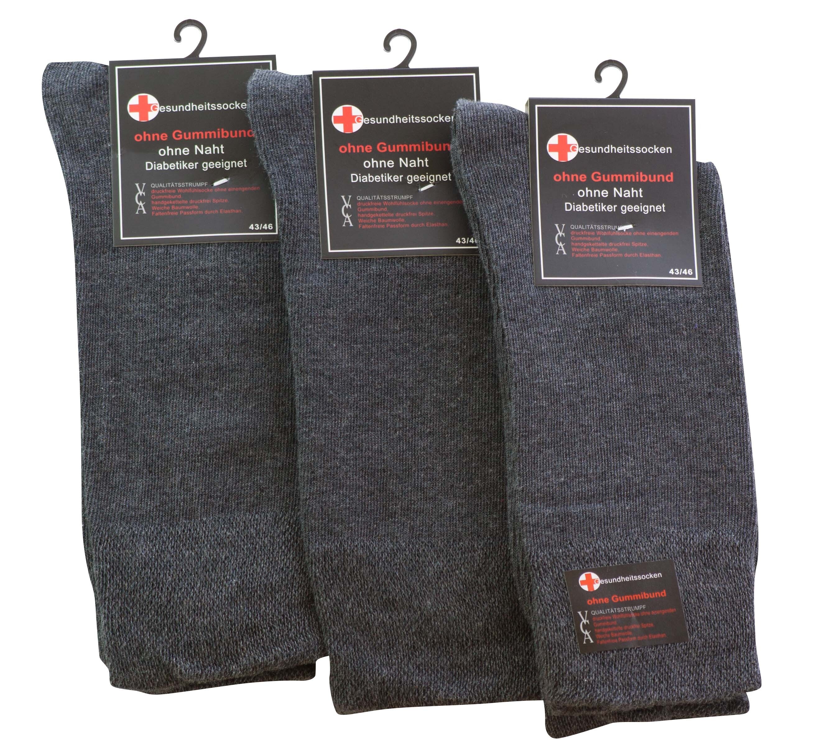 Cotton Prime® 6 Paar Socken ohne Gummibund