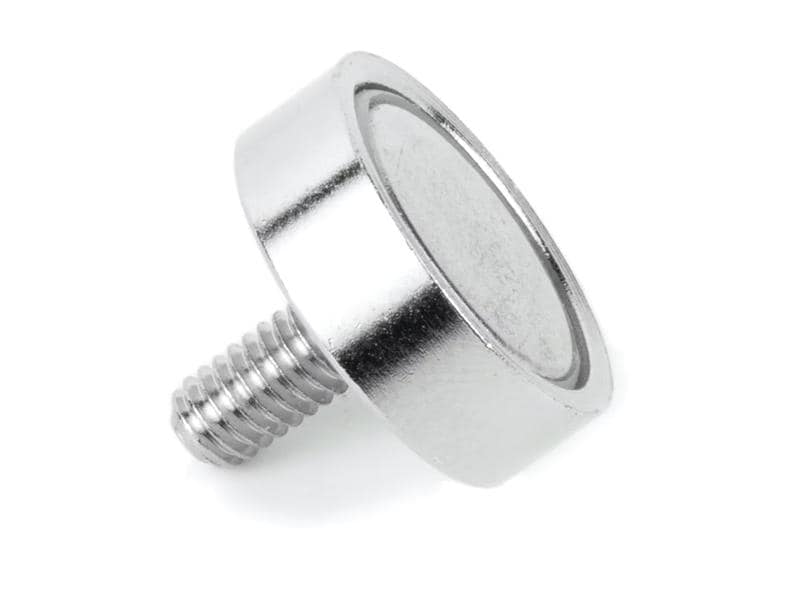 supermagnete Haftmagnet mit Gewindzapfen Ø 1.6 cm, 10 Stück Topfmagnete